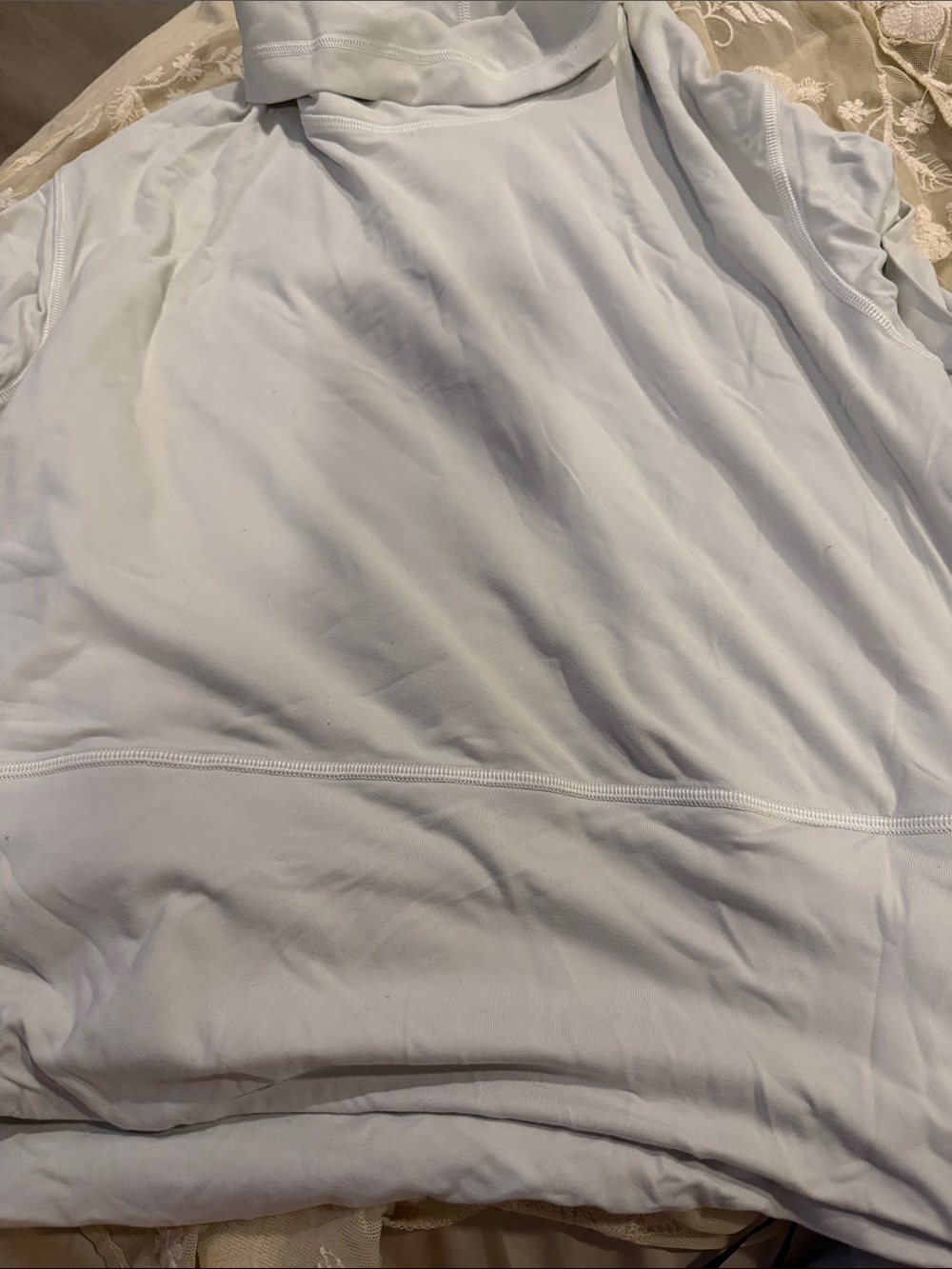 lululemon athletica pale blue zip pocket hoodie